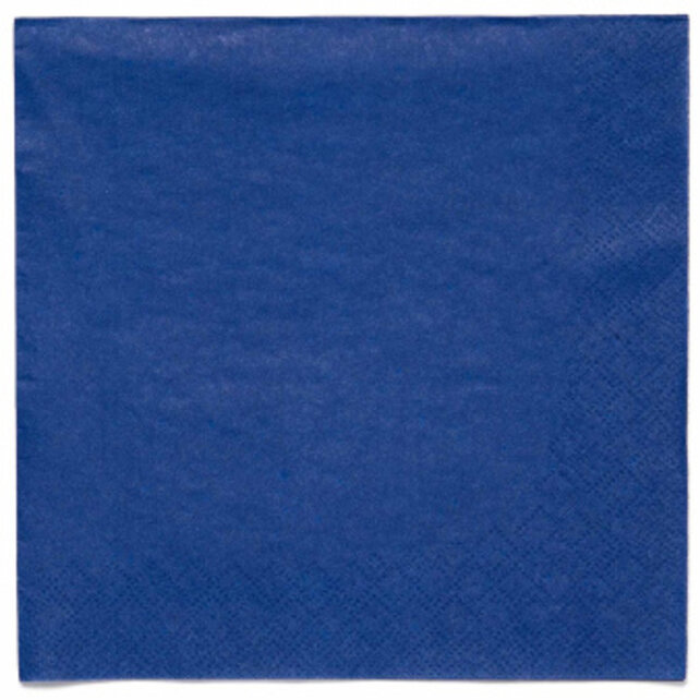 Papieren servetten blauw 20 stuks 33x33cm Papieren servetten blauw 20 stuks 33x33cm