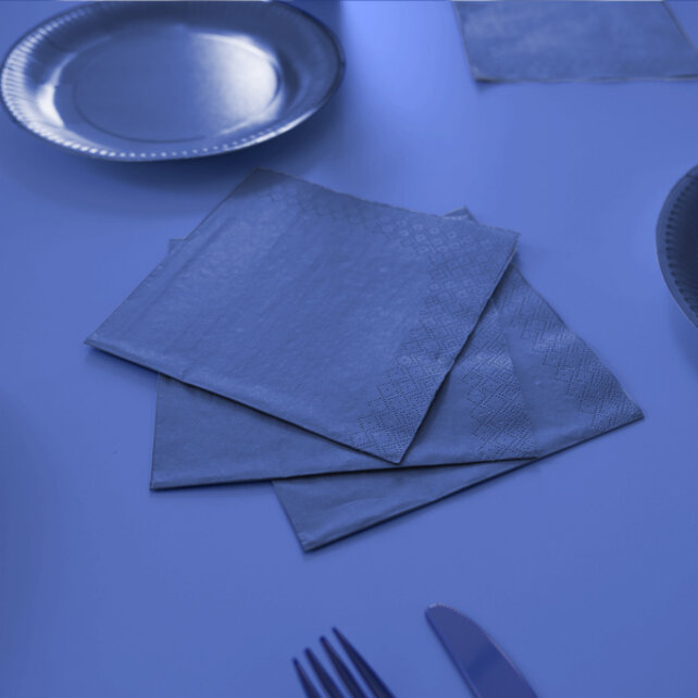 Papieren servetten blauw 20 stuks 33x33cm Papieren servetten blauw 20 stuks 33x33cm