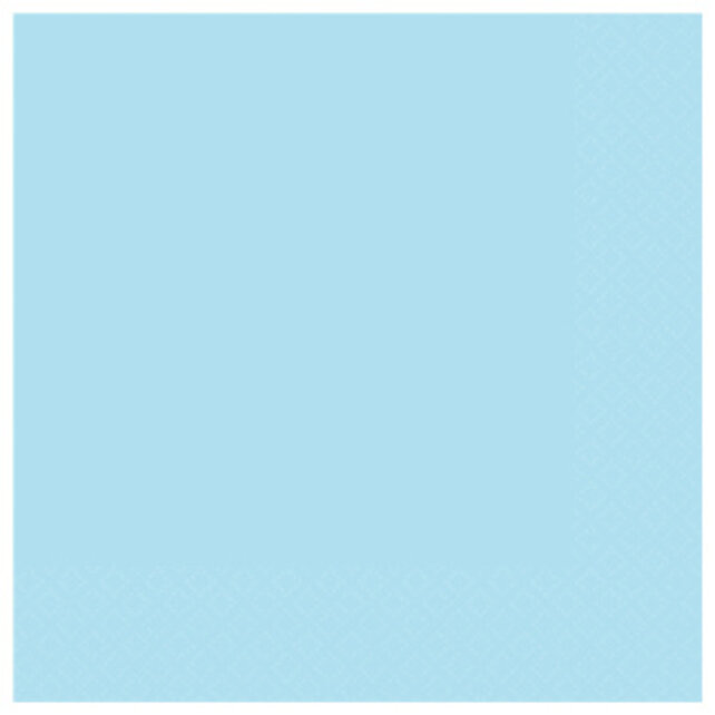 Papieren servetten licht blauw 20 stuks 33x33cm