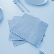 Papieren servetten licht blauw 20 stuks 33x33cm