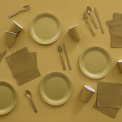 Papieren servetten goud 20 stuks 33x33cm Papieren servetten goud 20 stuks 33x33cm