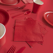 Papieren servetten rood 20 stuks 33x33cm