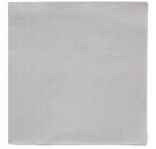 Papieren servetten zilver 20 stuks 33x33cm
