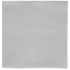 Papieren servetten zilver 20 stuks 33x33cm