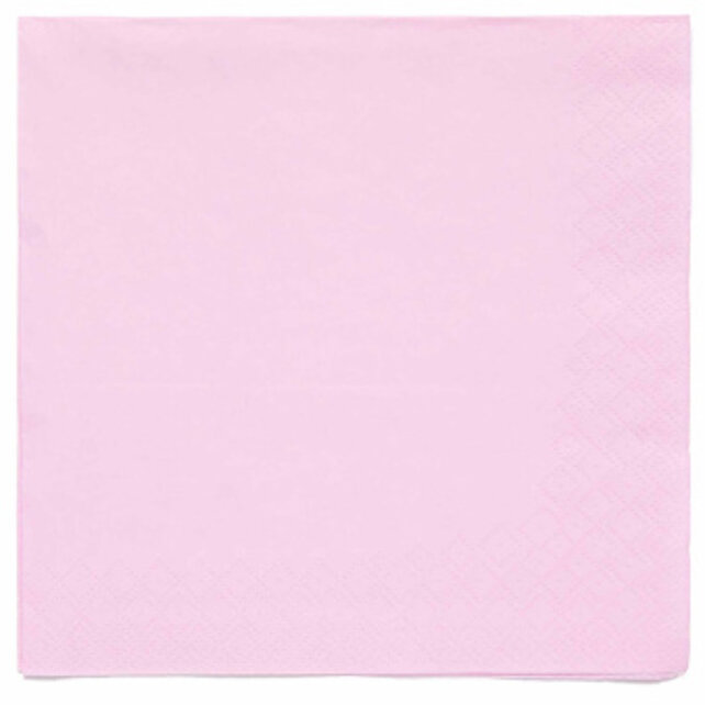 Papieren servetten baby roze 20 stuks 33x33cm Papieren servetten baby roze 20 stuks 33x33cm