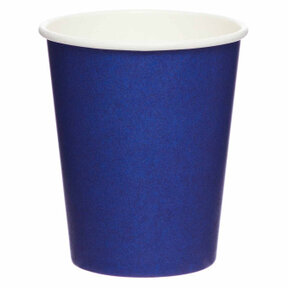 Papieren bekers blauw 8 stuks