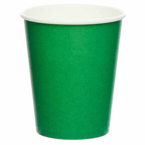 Papieren bekers groen 8 stuks