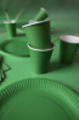 Papieren bekers groen 8 stuks