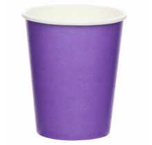 Papieren bekers paars 8 stuks