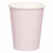 Papieren bekers baby roze 8 stuks