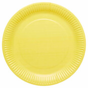 Papieren borden geel 23cm 8 stuks