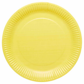 Papieren borden geel 23cm 8 stuks