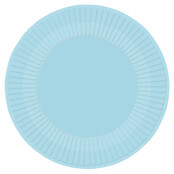 Papieren borden licht blauw 23cm 8 stuks