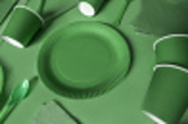 Papieren borden groen 23cm 8 stuks