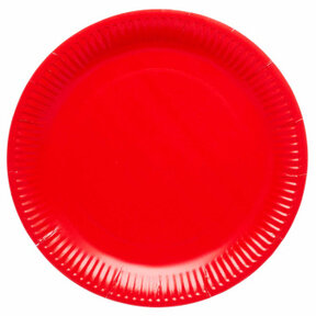 Papieren borden rood 23cm 8 stuks