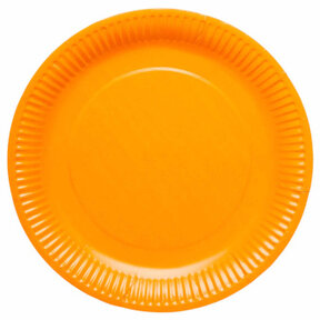 Papieren borden oranje 23cm 8 stuks