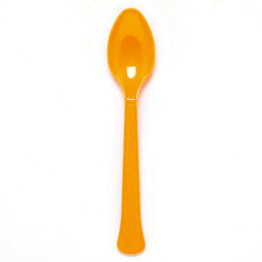 Plastic lepel oranje 24 stuks
