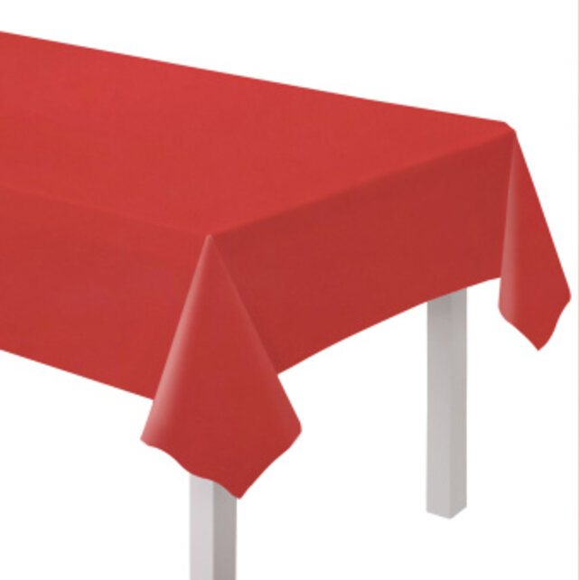 Plastic tafelkleed rood 137x274cm