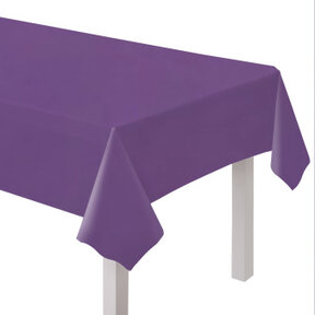Plastic tafelkleed paars 137x274cm