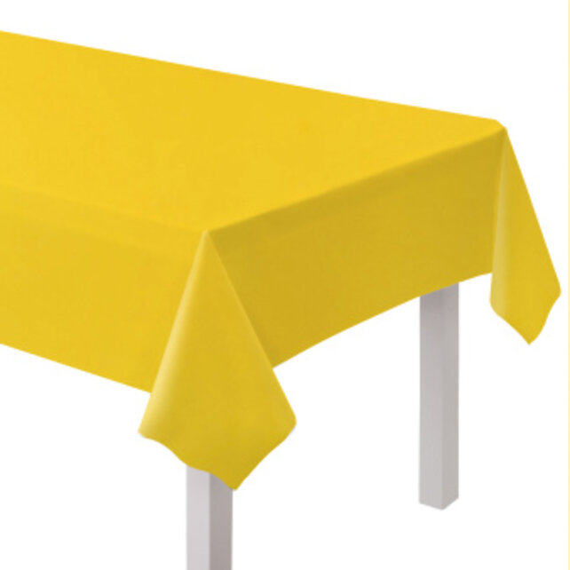 Papieren tafelkleed geel 137x274cm