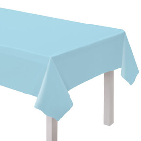 Papieren tafelkleed licht blauw 137x274cm