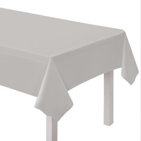 Papieren tafelkleed zilver 137x274cm