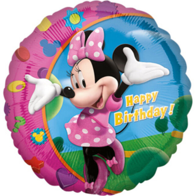 Minnie Mouse Happy Birthday folieballon 43cm