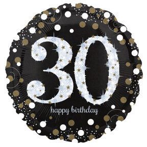 Folieballon Sparkling Gold 30 jaar 43cm