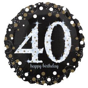 Folieballon Sparkling Gold 40 jaar 43cm