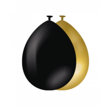 Goud en Zwarte ballonnen 10 stuks 30cm