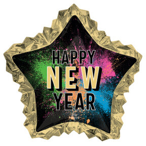Happy new year supershape folieballon 86cm