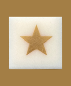 Letter kaars ster goud