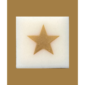 Letter kaars ster goud