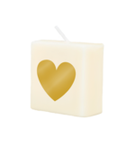 Letter kaars hart goud