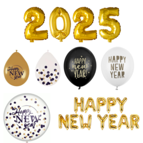 Happy New Year versiering Pakket Ballonnen XL (1)
