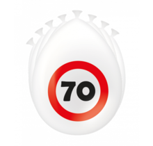 70 Jaar Verkeersbord Ballonnen - 8 stuks