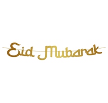 Eid Mubarak letterslinger - 2 meter - Gouden letters - WeFiesta