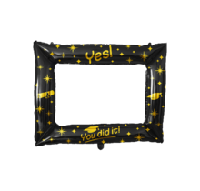 Photo frame Yes You Did It opblaasbaar - 66x85 cm - Zwart met goud