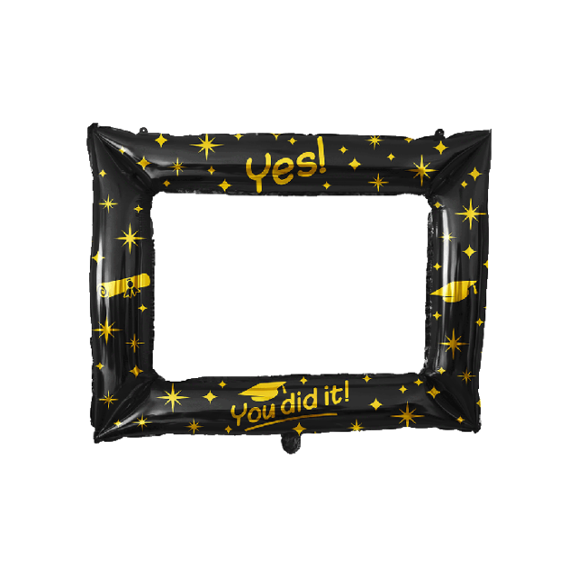 Photo frame Yes You Did It opblaasbaar - 66x85 cm - Zwart met goud
