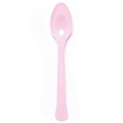 Plastic lepel baby roze 24 stuks