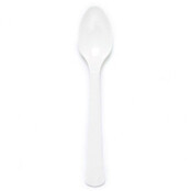 Plastic lepels wit 24 stuks