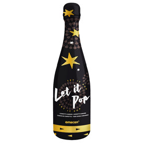 Champagnefles confetti  goud ster
