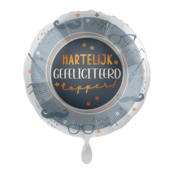Folieballon Hartelijke gefeliciteerd topper 45cm