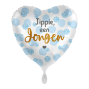 Folieballon Jippie een jongen 45cm