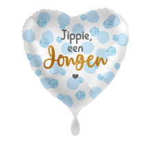 Folieballon Jippie een jongen 45cm