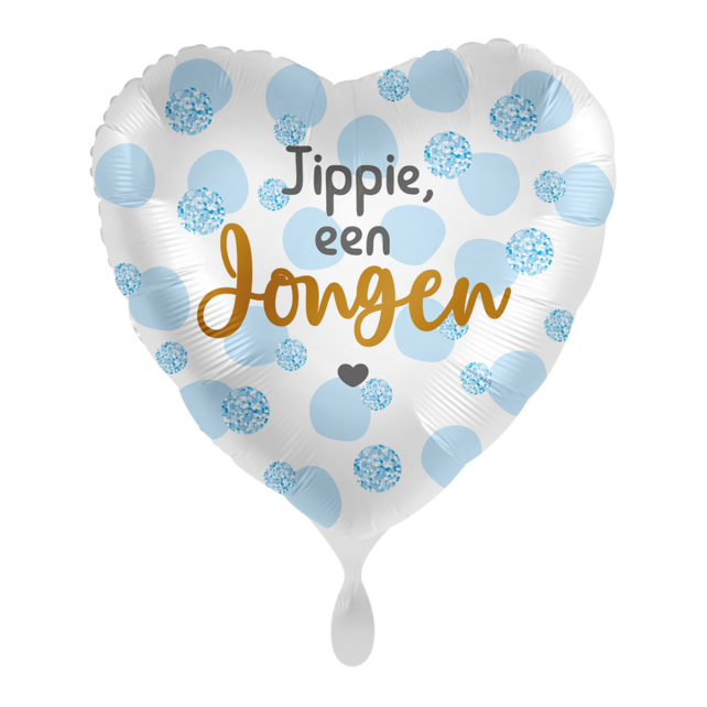 Folieballon Jippie een jongen 45cm