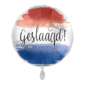 Folieballon Geslaagd Nederlandse vlag 45cm