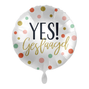 Folieballon Yes! Geslaagd 45cm