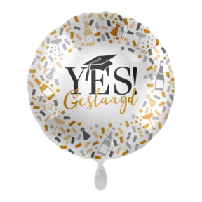 Folieballon Yes! Geslaagd celebrate 45cm