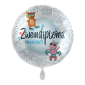 Folieballon Zwemdiploma Proficiat 45cm
